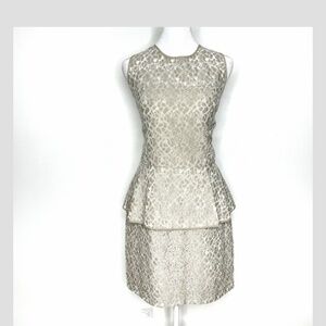 Sachin + Babi Anthropologie Dress Lace Peplum Mini Dress Occasion Sleeveless 12